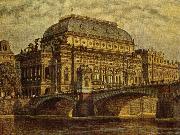 johannes brahms the national theatre in prague oil